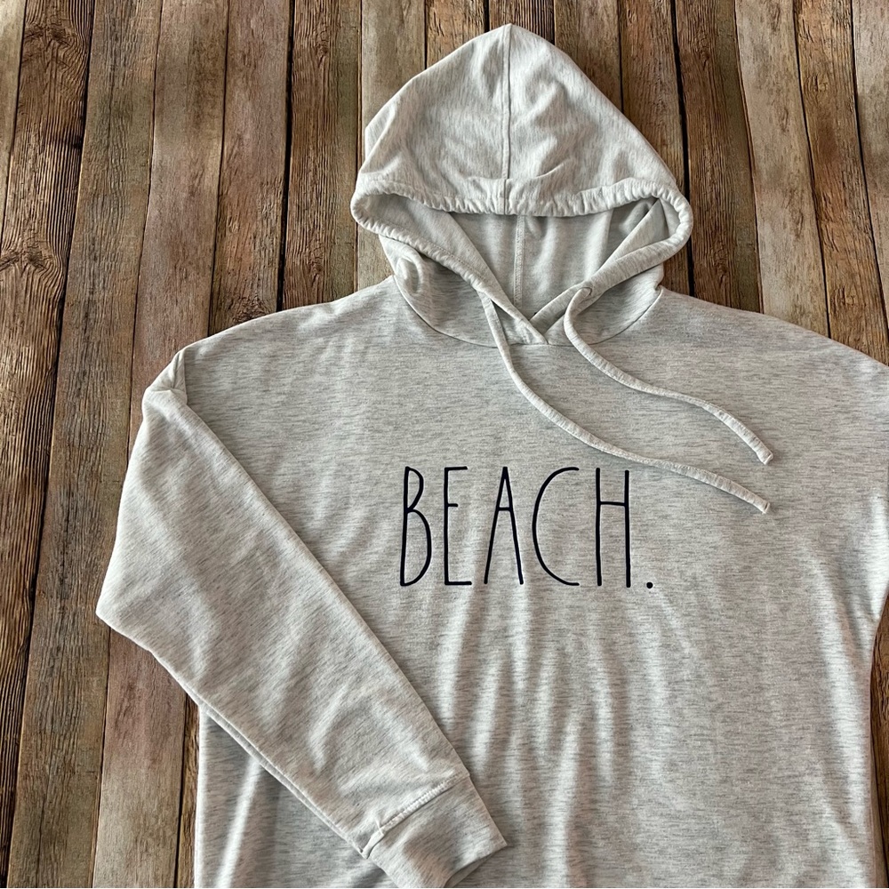 Rae Dunn women’s long sleeve beach pullover graphic hoodie sweatshirt | size S - Picture 2 of 11